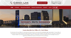 Desktop Screenshot of gibneylaw.com