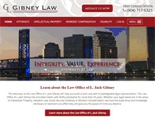 Tablet Screenshot of gibneylaw.com